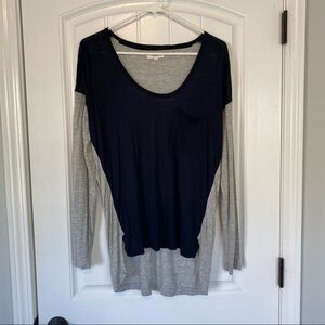 Madewell Roster Hi Lo Long Sleeve Top Small